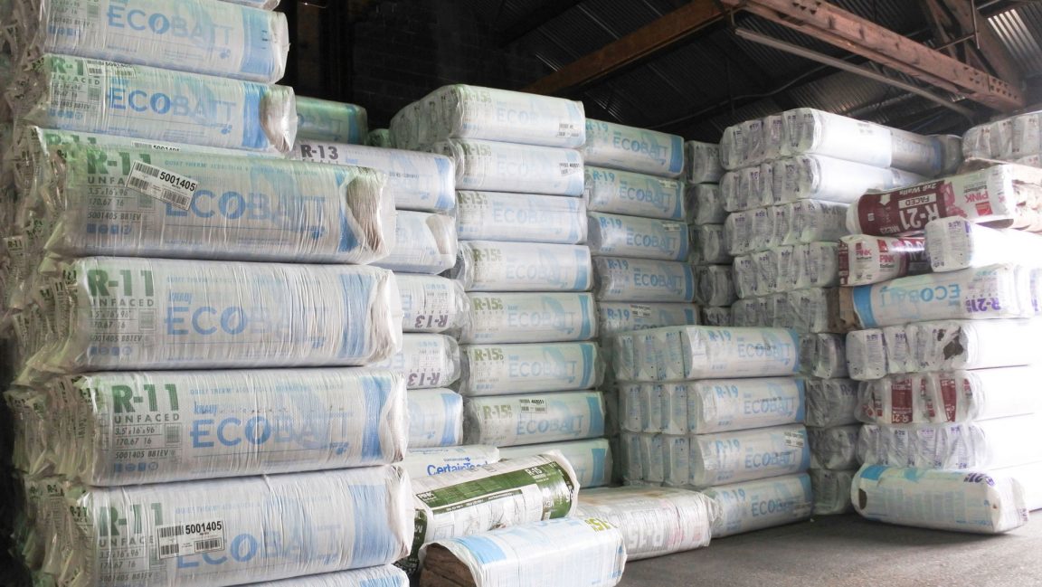 batt insulation in warehouse