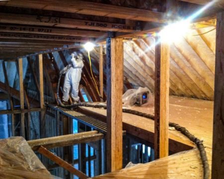 spray foam insulation in ceiling