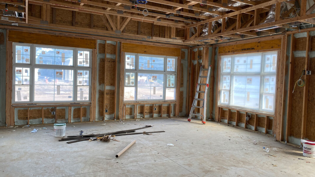 Air sealing with closed-cell spray foam before application