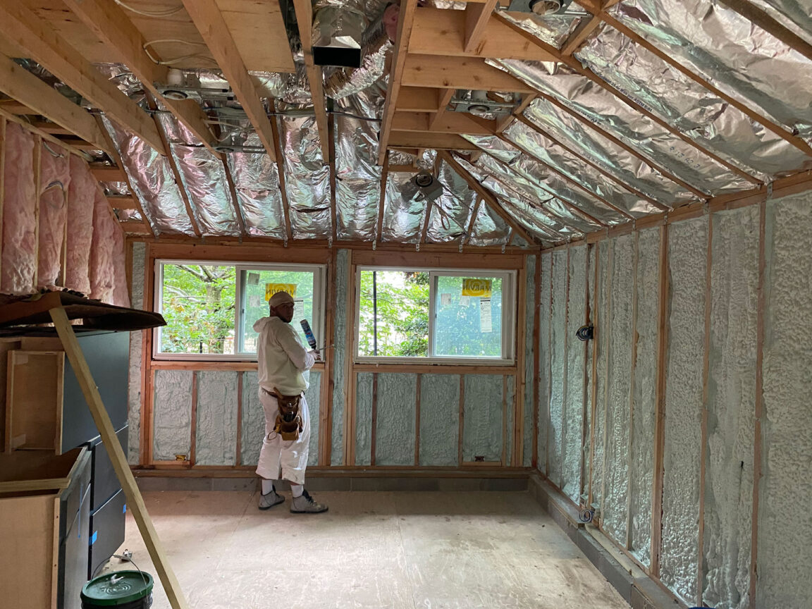 Hampton Bays insulation job during photo