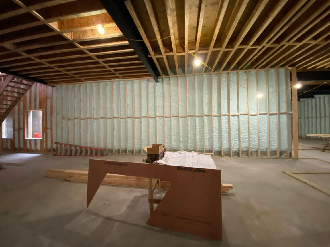 lloyd-harbor closed-cell spray foam application in Lloyd Harbor basement