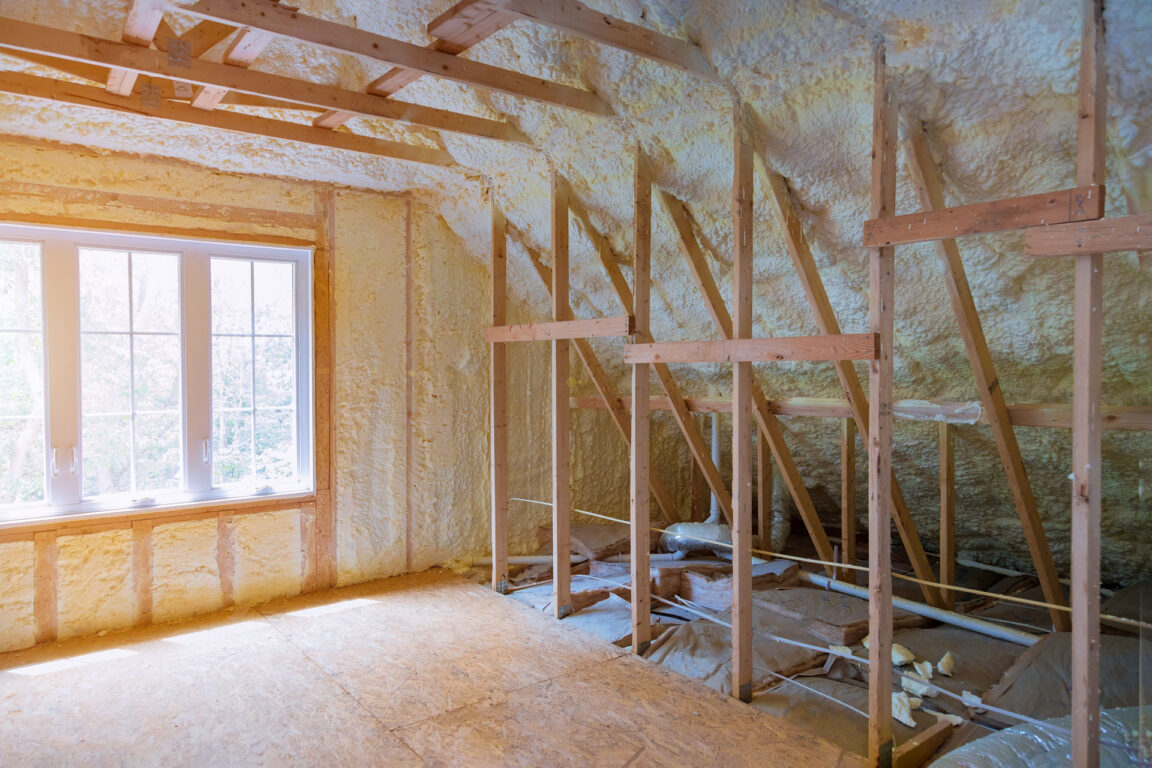 insulated-interior insulated attic interior