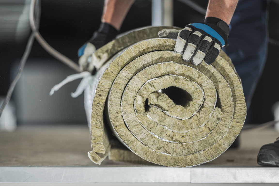 roll of rockwool insulation