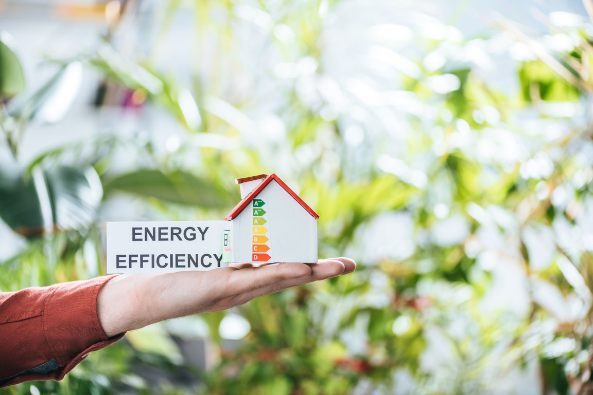 depiction of home energy efficiency