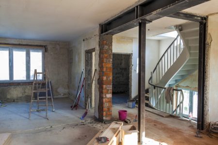 Home under repair and renovation when rotting insulation was discovered